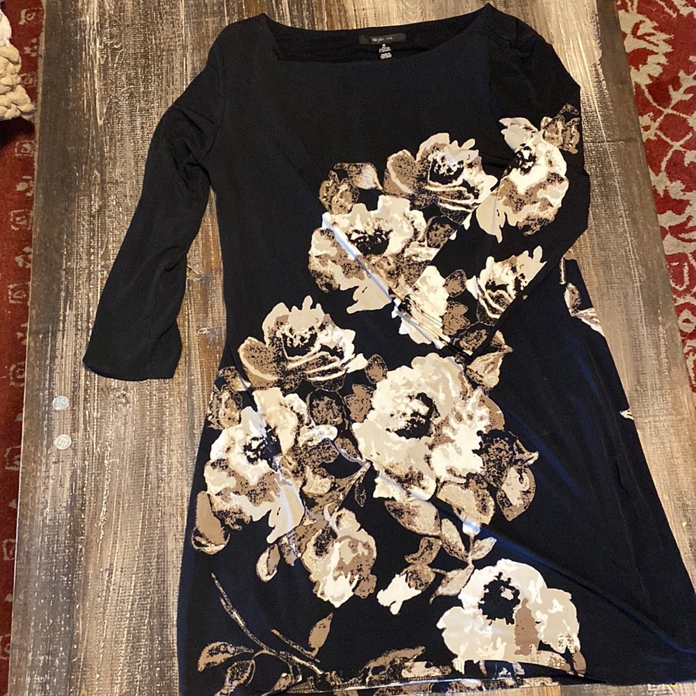 Black & white  colored size medium dress  midi - style & co